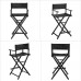 Portable Makeup Artist Director's Chair Folding Chair Aluminum Frame Black