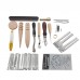 59PCS Leather Craft Tools Kit Set For Hand Stitching Sewing Punch Carving Stamp