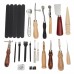 Leather Craft Punch Tools Kit Stitching Carving Working Sewing Saddle Groover