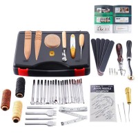 Leather Craft Hand Tools Kit Portable Sewing Stitching Stamping Saddle Making