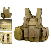 Heavy Duty Airsoft MOLLE Combat Tactical Vest with AMMO POUCH