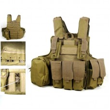 Heavy Duty Airsoft MOLLE Combat Tactical Vest with AMMO POUCH