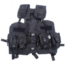 Black US Navy Seal Modular Load Swat Assault Tactical Vest 