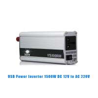 USB 1500W DC 12V to AC 220V Car Power Inverter Charger Converter Adapter Modified Sine Wave