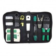 Network Portfolio Toolkit 10PCS Install Repair Combination Tools Knife Network Cable Clamp Tester Wire Cutter 