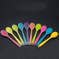 Friendly-silicone Silica Gel Soup Spoon Kitchen Tool Cooking Utensils Solid Translucent Spoon 