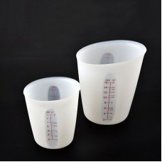 250ML 500ML Kitchen Baking Silicone Silica Gel Cup Soft Measuring Double Scales Stir Pour Cupcake Supplies 