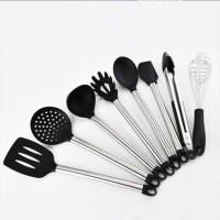 8PCS Silica Gel Kitchen Utensils Set Stainless Steel Cooking Kitchenware Cooking Tools 