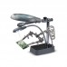 LED Desktop Magnifier Auxiliary Clamp Alligator Clip Stand 5 LED Lights Magnifying Glass for Soldering Repair Tool