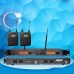 Dual Channel UHF Wireless In Ear Monitor System Transmitter Receiver for Stage Performance 150M 