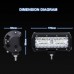 2pcs 7 Inch CREE LED Work Light Bar 3Rows SPOT FLOOD 4x4 Driving Fog Lamps 2x 400W 7"