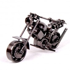 Motorcycle Model Retro Motor Figurine Iron Motorbike Prop Handmade Boy Gift Kid Toy Decor