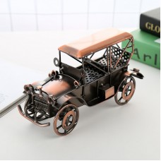 Handmade Retro Vintage Car Model Iron Ornaments Diecast Metal Model Room Desktop Home Gifts Decorations