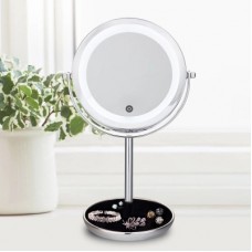 5X LED Lights Makeup Mirror Desktop Double Side Mirror Magnification 7" Bathroom Cosmetic Mirror