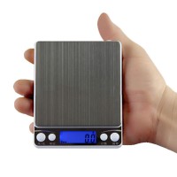 500g/0.01g LED Digital Scale Sterling Jewelry Scale Pocket Electronic Weighting Scales with 2 Trays