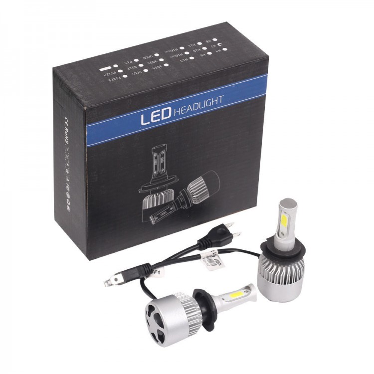 2x S2 H7 72W 16000LM LED Headlight Car Auto Vehicle Bulb Fog Lamp for