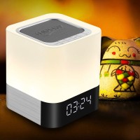 Touchable Lamp LED Clock Speaker with Wireless USB Alarm Clock Speaker MX-08
