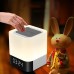 Touchable Lamp LED Clock Speaker with Wireless USB Alarm Clock Speaker MX-08