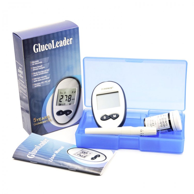 Blood Glucose Meter Set Diabetic Blood Sugar Detection with Test Strips
