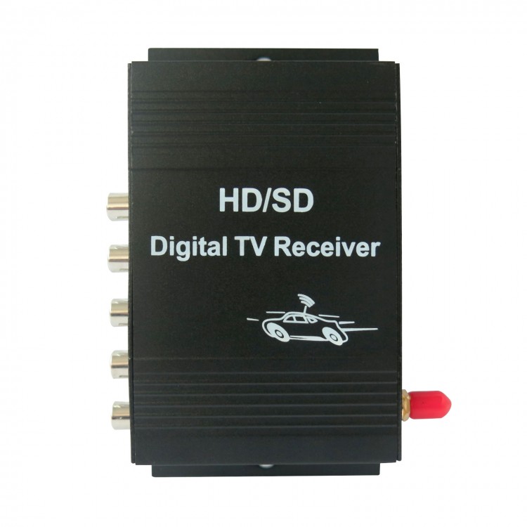 1x HD/SD ATSC-MH Digital TV Receiver Car TV Box 4 Video 2 Audio Output for US 