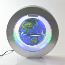 Magnetic Levitation Floating Globe LED World Map O Shape Rotating Magnetic Suspended