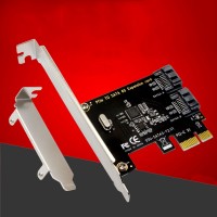 SATA3-T2 6Gbps PCI express PCIE pci-e to 2 Port SATA 3.0 ports Expansion Controller Riser Post Card Adapter 