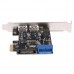 U3V14S 2 Port USB 3.0 Card PCI-e to Internal Ports Adapter PCI-E 5.0Gbps Add On Card 