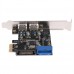 U3V14S 2 Port USB 3.0 Card PCI-e to Internal Ports Adapter PCI-E 5.0Gbps Add On Card 