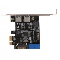 U3V14S 2 Port USB 3.0 Card PCI-e to Internal Ports Adapter PCI-E 5.0Gbps Add On Card 