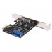 U3V14S 2 Port USB 3.0 Card PCI-e to Internal Ports Adapter PCI-E 5.0Gbps Add On Card 