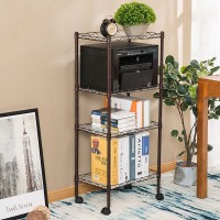 Commercial 40x30x80cm 4 Tier Layer Shelf Adjustable Steel Wire Metal Steel Shelving Rack 