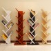 11-Shelf Rack Home Furniture Panel Wood Tree Shaped Bookcase Bookshelf