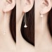 Elegant Ginkgo Leaf Earrings Long Tassel Drop Line Earrings Jewelry Gift Women Girl 