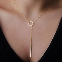 Fashion Simple Simple Chain Metal Ring Short Alloy Necklace Necklace Gold Silver