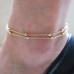 Copper Beads Anklets Copper Multi Chain Bracelet Double-layer Chains Anklets