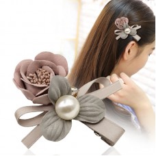 Fashion Flower Pearl Hairpin Fish Hair Clip Fringe Headwear for Beauty Decoration