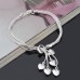 Silver Color Jewelry Heart Shape Bracelet Charms Style Chains Bracelets for Women 