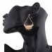 Women Ethnic Bohemia Boho Fan-shaped Tassel Fringe Dangle Drop Ear Stud Earrings