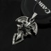 Titanium Necklace Vintage Charm Titanium Steel Devil Wings Ghost Cross Cyrstal Pendant for Men Chain 