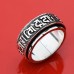 Buddhist Ring Silver Rotating Blessing Ring Power Lucky Om Mani Padme Hum Ring Sanskrit Mantra Amulet