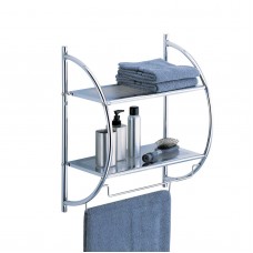 Towel Rack Bathroom Shelf Organizer Wall Mounted Storage Over Toilet Bath Caddy