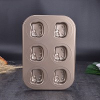 6 Hello Kitty Carbon Steel Mold Chocolate Cake Pan Birthday Baking Mould