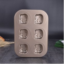 6 Hello Kitty Carbon Steel Mold Chocolate Cake Pan Birthday Baking Mould