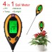 Durable 4 In 1 LCD Moisture Temperature Sunlight PH Garden Soil Tester Meter