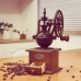 Vintage Grinder Manual Coffee Bean Grinding Retro Machine Hand Wooden Burr Mill