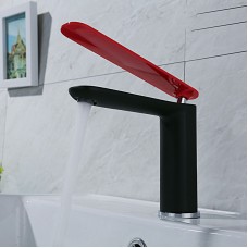 Fashion Style Brass Home Basin Faucet Cold Hot Water Bathroom Mixer Single Handle 