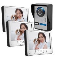 HD 7" TFT Color Video Door Phone Intercom Doorbell Home Security Camera 3 Monitor Night Vision System