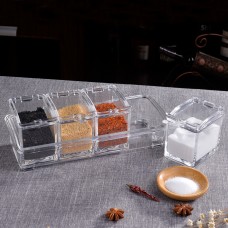 Seasoning Box Separable Spice Rack Seasoning Jars Acrylic Crystal Spice Transparent