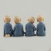 4PCS Kungfu Little Monk Figurines Car Babys Decoration Buddha Shaolin Temple Monks Toys Resin