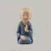 4PCS Kungfu Little Monk Figurines Car Babys Decoration Buddha Shaolin Temple Monks Toys Resin